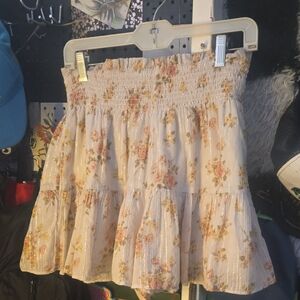 Chic Floral Smocked Midi Skirt